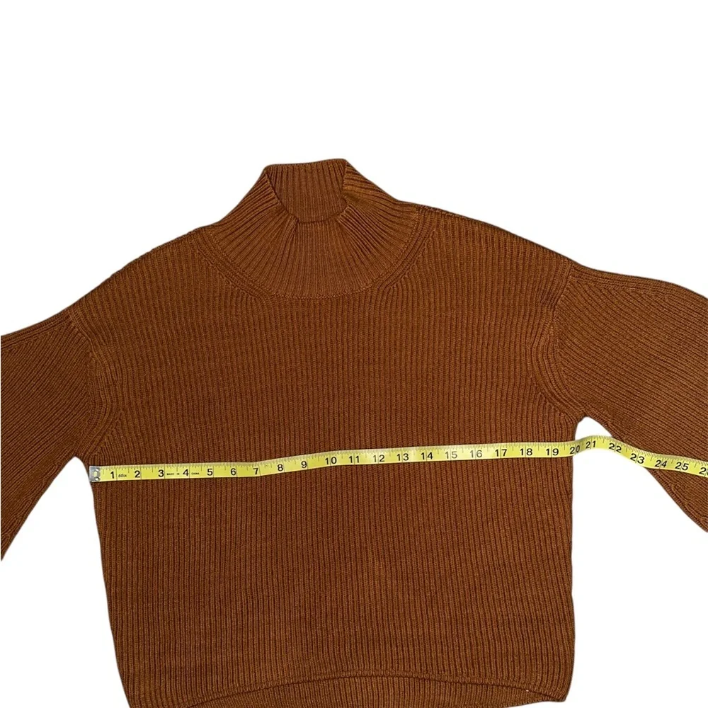 Anthropologie Maeve easy pullover Warm Brown Crew Neck Sweater small - Picture 6 of 7